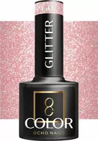 Activeshop Hibridinis nagų lakas Ocho Nails Color Glitter, G07 rožinis, 5 g