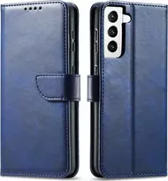 Hurtel Magnet atverčiamas dėklas skirtas Samsung Galaxy S22 + (S22 Plus), mėlynas