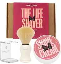 Men Rock The Life Shaver Juodas Pomegranate Essential Shaving Kit Skutimosi priemonių rinkinys, 1vnt