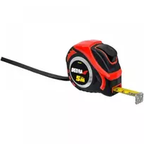 Dedra Rulete 5 m19 mm raudona automatinis stabdis magnetas dvipuse juosta gumuotas korpusas neilonas blisteris