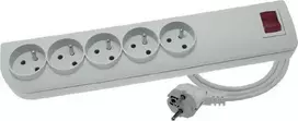 Elgotech PSF3 viršįtampių apsauga 5 lizdai 1,5 m balti (PSF3-501)
