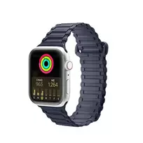 Dux Ducis apyrankė (Armor Version) Apple Watch SE strap, 9, 8, 7, 6, 5, 4, 3, 2, 1 (41, 40, 38 mm) silikoninis magnetic mėlynos spalvos