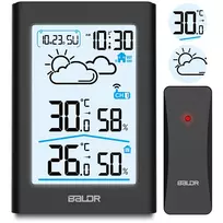 Berdsen Meteorologinė stotelė su ekranu BD-911, juoda