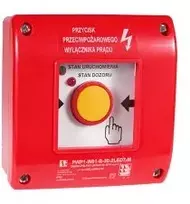 Spamel Rankinis priešgaisrinis jungiklis PWP1 (1NO ir 1NC) su plaktuku ir žalia/raudona sertifikatu PWP1-W01-B-11-2LED11-M