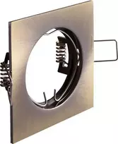 GTV PORTO lubinis taškinis šviestuvas, IP20, kvadratinis, patina, TYPE DS10