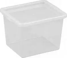 NHG Dėžė su dangčiu Basic box Plast Team 3L permatoma