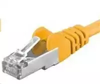 PREMIUMCORD Patch kabelis CAT6a S-FTP, RJ45-RJ45, AWG 26/7 3m geltonas