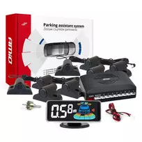 Parkavimo pagalbos sistema LED-GRAF 3D, 8 juodi jutikliai 19 mm, sunkvežimiams AMIO-03195