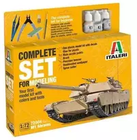 Italeri M1 Abrams tanko 1/72 dovanų rinkinys su dažais ir klijais (72004)