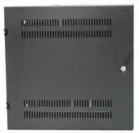XtendLan 19" sieninė vertikali spintelė 2U+4U 540x150, perforuotos durys, juoda