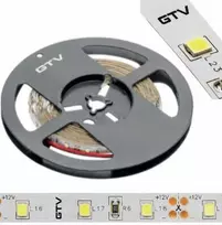 GTV Blykstės juostelė 2835, 300 LED šiltai balta, 33W, be gelio, 8 mm, ritinys 5 m, 12 V