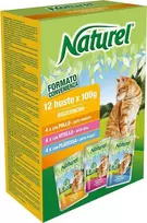 Life Pet Care LIFE CAT NATUREL BOX 12x100g CHICKEN + veršiena + PLAICE
