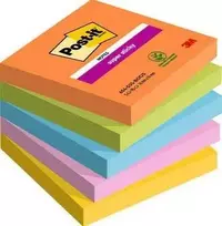 Lipnūs lapeliai užrašams 3M Post-it®, 76mmx76mm, 5 vnt. po 90 lapelių