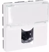 Legrand MOSAIC PC lizdas vienas RJ45 FTP cat.6 2 balti moduliai (076565)