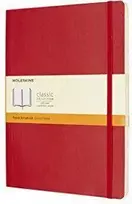 Moleskine Srl Užrašų knygutė Moleskine Classic 19x25cm, linijomis, minkštu viršeliu, raudonos spalvos