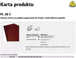 KLINGSPOR ŠLIFAVIMO LAKŠTAI ANT POPIERIAUS NUGALĖS 230mm x 280mm PL28C gr 220 / 50 vnt.