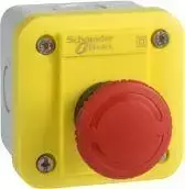 Schneider Electric Kasetė su saugos mygtuku, sukant 1R geltoną IP65 (XALEK1701)