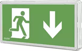 AWEX avarinis šviestuvas EXIT S IP65 LED 1W 3h dvigubos paskirties PT balta +PU34 ETS/1W/CSA/PT/WH