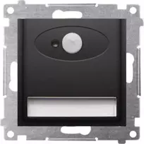 Kontakt-Simon Simon 54 LED šviestuvas su judesio jutikliu 230 V AC 1,4 W šaltai balta 5900K matinė juoda DOSCA.01/49