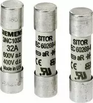 Siemens cilindrinis saugiklis SITOR 20A aR 600VAC / 400VDC 3NC1020