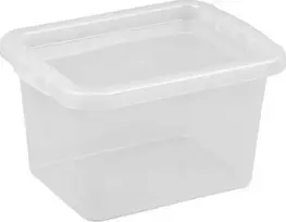 NHG Dėžė su dangčiu Basic box Plast Team 9L permatoma
