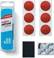 Weldtite Padangų dėklai PUNKTURA Raudonas PRIETAISAI SELF SEAL PATCH KIT 6 x labai lipni pleistras dėžutė 25 vnt (WLD-1036)