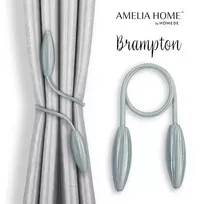 AmeliaHome Sidabriniai užuolaidų rišikliai Brampton, 2 vnt.