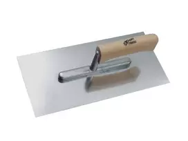 Modeco Smooth nerūdijančio plieno mentele EXPERT medinė rankena 280x130mm - MN-73-400