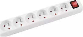 Office Products Biuro produktų apsauga nuo viršįtampių 6 lizdai 1,5 m balti (13116141-14)