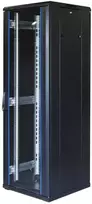 19" Komutacinė spinta TOTEN, System G, 37U, 600x600, stiklinės durys, galinės metalo durys, iki 800kg, juoda / G6.6637.9001 / 19-G6637GM