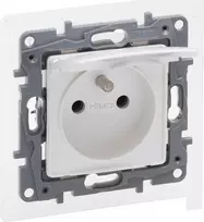 Legrand Niloe Selection Lizdas 2p+su IP44 16A 250V su užuolaidėle, varžtiniai gnybtai, perlamutrinis (762437)