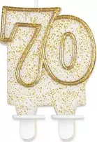 Gimtadienio žvakė numeris 70 blizgučiai GODAN