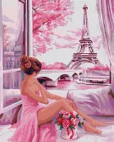 Beldizart Deimantinis paveikslas su porėmiu "Rožinė aušra" 40*50 cm DP055