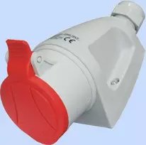 Elektromet MINI nuolatinis lizdas su raudonu uždusiu GSM 5P 16A 400V (921860)