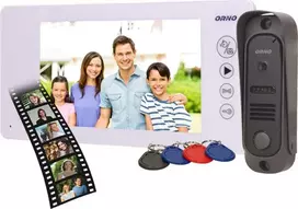 Struhm Orno Vaizdo Interphone rinkinys, 7 "LCD, kištukinė skylė, atmintis, su raktų skaitytuvu, balta, ARCUS RFID
