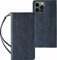 Hurtel Magnet Strap dėklas su dirželiu skirtas Samsung Galaxy S23, mėlynas