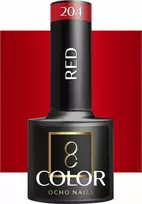 Activeshop Hibridinis nagų lakas Ocho Nails Raudona, raudona 204, 5 g