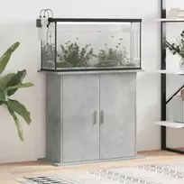 Akvariumo stovas, betono pilkas, 81x36x73cm, apdirbta mediena