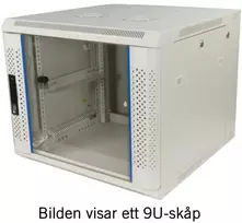 19" komutacinė spinta TOTEN, System Z, 9U, 600x600, stiklinės durys, iki 60kg, balta / ZS66096000 / 19-Z6609V