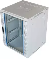 19" sieninė spintelė TOTEN, System Z, 15U, 600x600, stiklinės priekinės durys, 60kg apkrova, baltas / ZS66156000 / 19-Z6615V