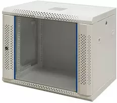 19" Komutacinė spinta TOTEN, 9U, 600x450,stiklinės durys, balta / WS64096000 / 19-W6409V