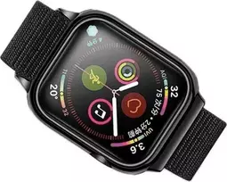 Usams Dirželis su etui Apple Watch 4 44mm. juoda/juodas ZB74IW1 (US-ZB074)
