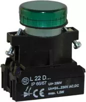 Promet Signalinė lemputė 22mm žalia 24 - 230V AC / DC (W0-LDU1-L22D Z)
