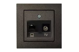 Pakabinamas šviestuvas Liregus TV ir kompiuterio lizdas EPSILON, antracito sp., be rėmelio