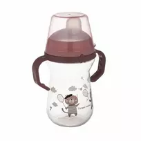 Canpol babies gertuvė su silikoniniu snapeliu FirstCup 250ml BONJOUR PARIS (56/613_pin)