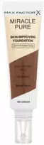 Max Factor Miracle Pure Hyaluronic Acid Radiant Liquid Foundation & Serum 2-In-1 Cocoa 100 SPF 30, 30 ml