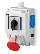 Elektro-Plast Montavimo komplektas su 16A 5P+2x2P+Z lizdu RS-Z 0-1 raudona (6273-00)