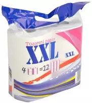 Ostatní Toilet paper XXL 4 rolls - equivalent to 12 regular rolls, 55 m, 500 shreds, 2 ply, cellulose
