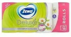 ZEWA Toilet paper, 3-ply, 16 rolls, "Deluxe", chamomile