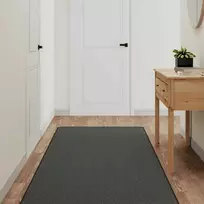 Kilimas-takelis, antracito spalvos, 80x150cm, sizalio imitacija